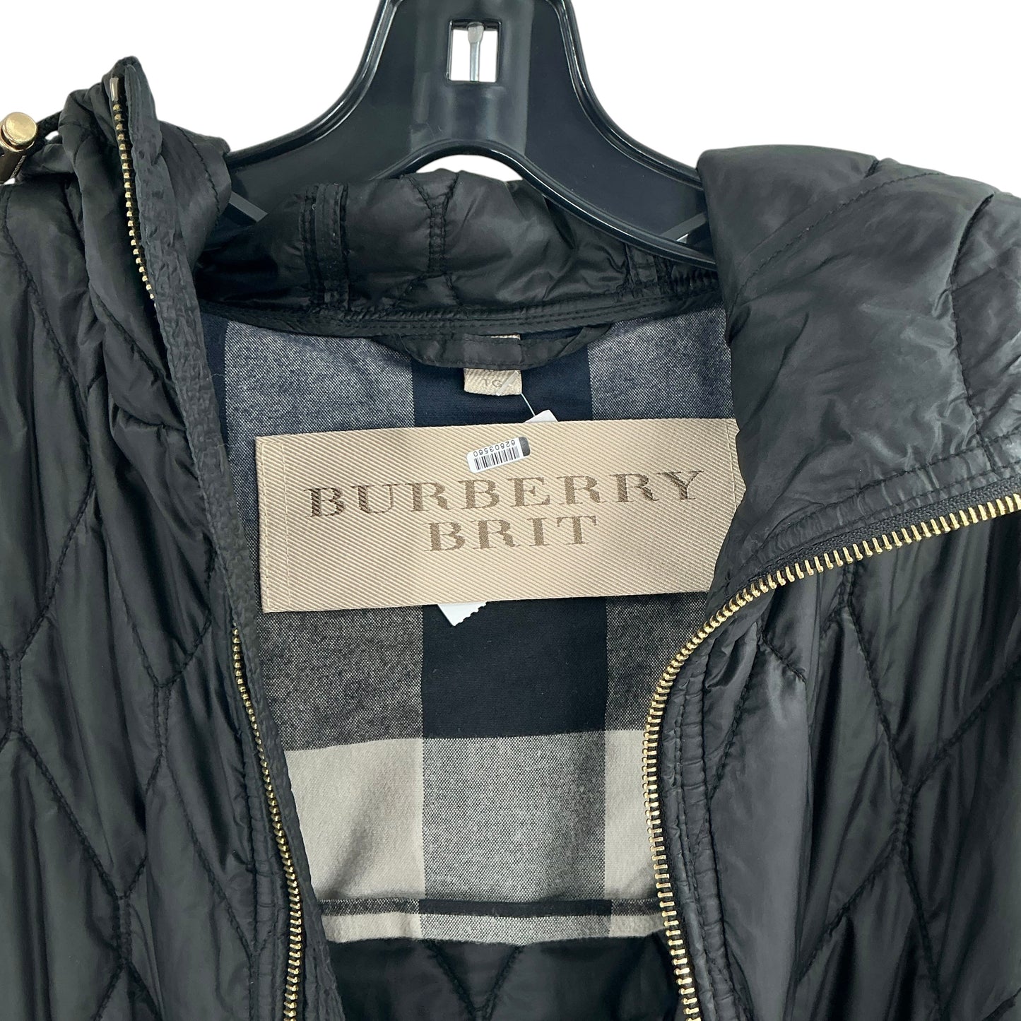 Burberry Brit Black Diamond Quilted Hooded Jacket