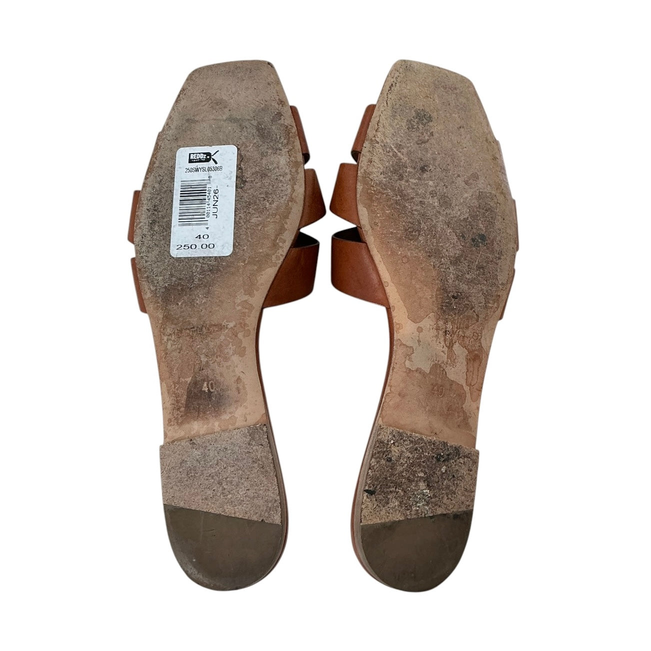 Saint Laurent Tribute Nu Pieds Leather Slide Sandals