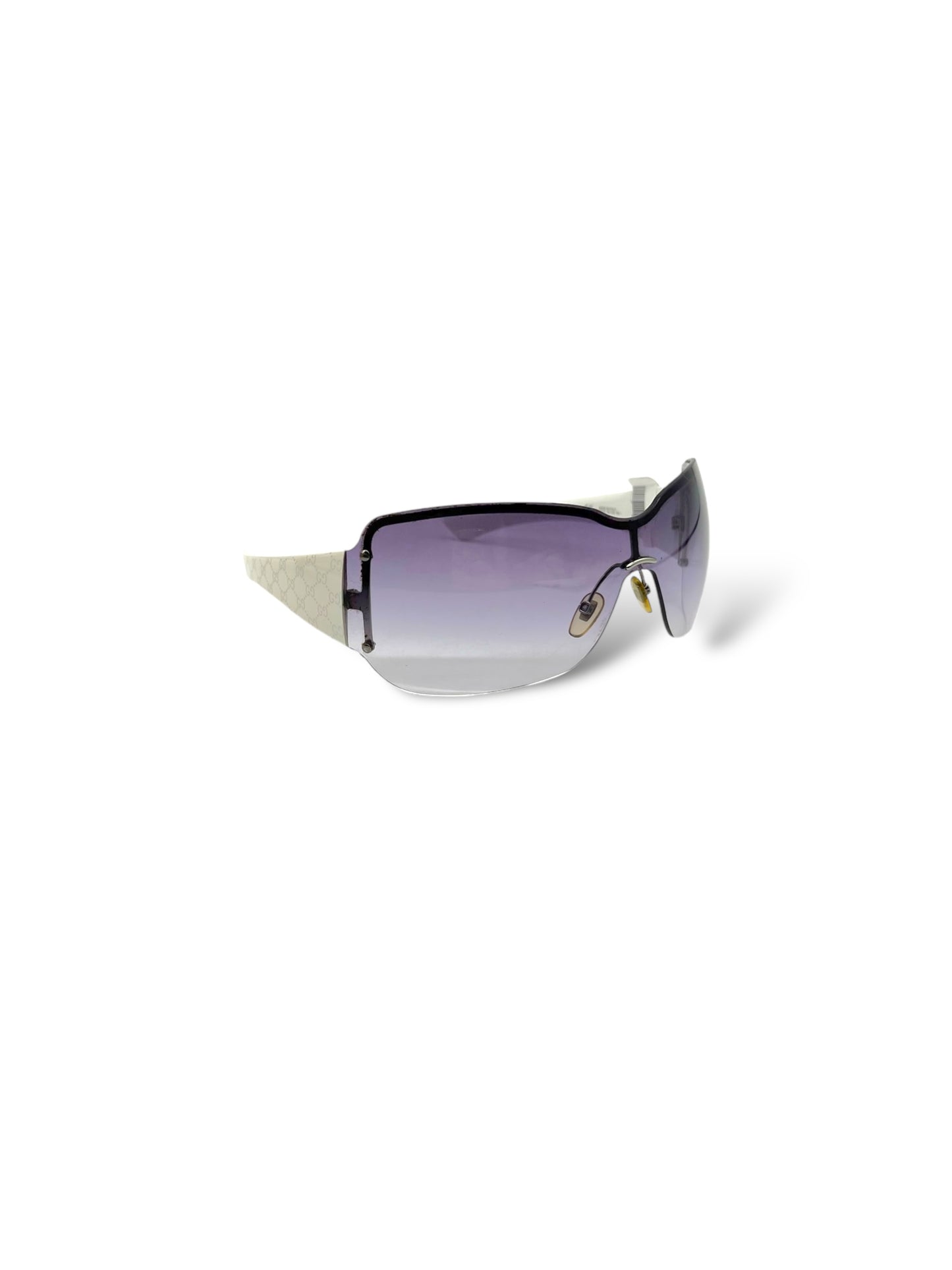 Gucci Oversized Shield Rimless Ski Sunglasses