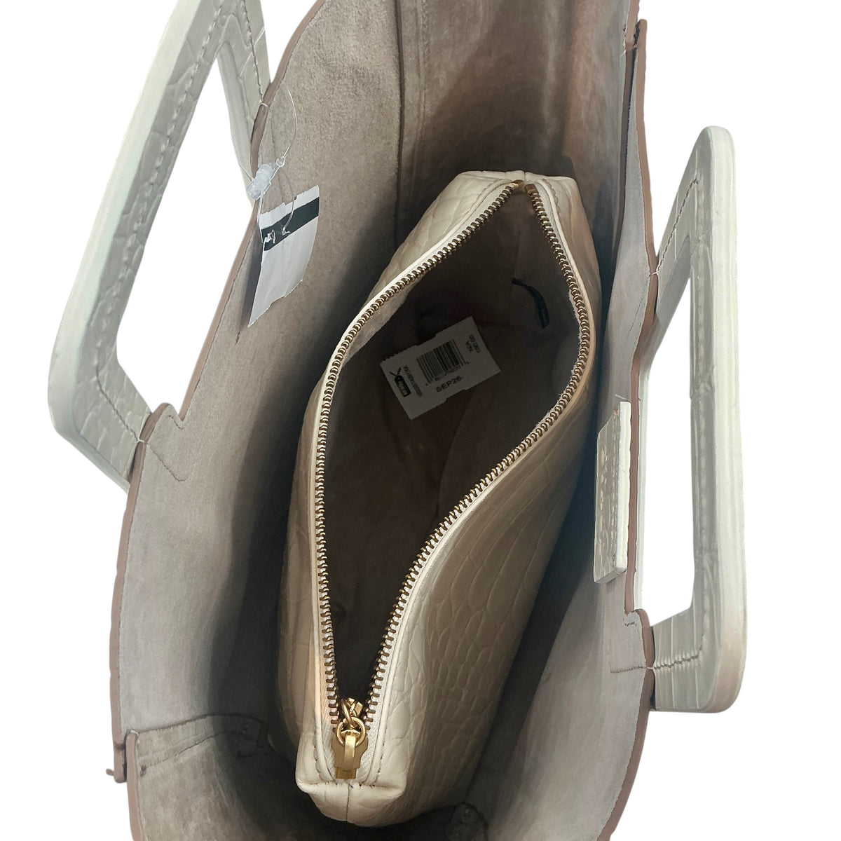 STAUD Shirley Croc-Embossed Leather Tote Bag
