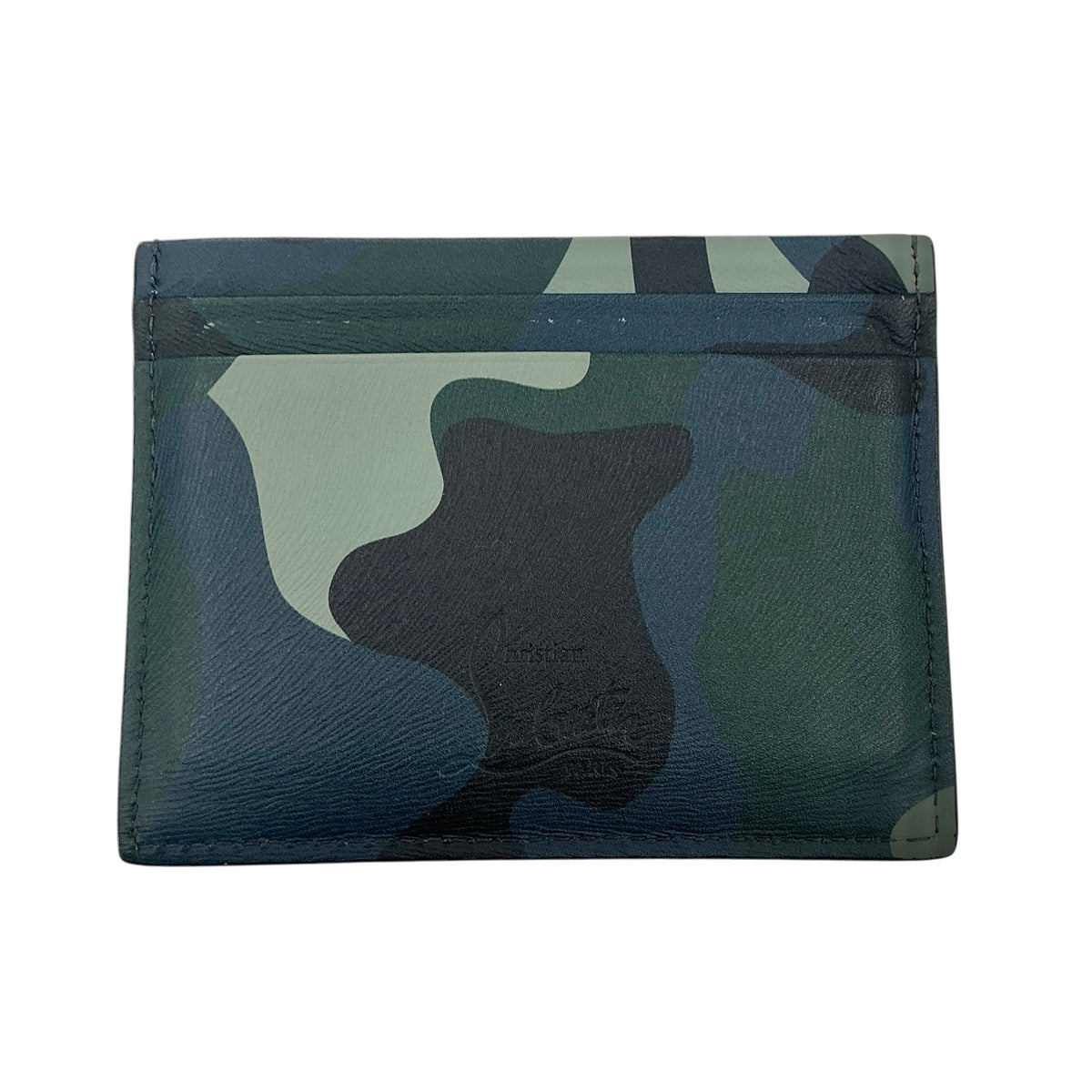 Christian Louboutin Kios Camouflage Spike Leather Card Holder