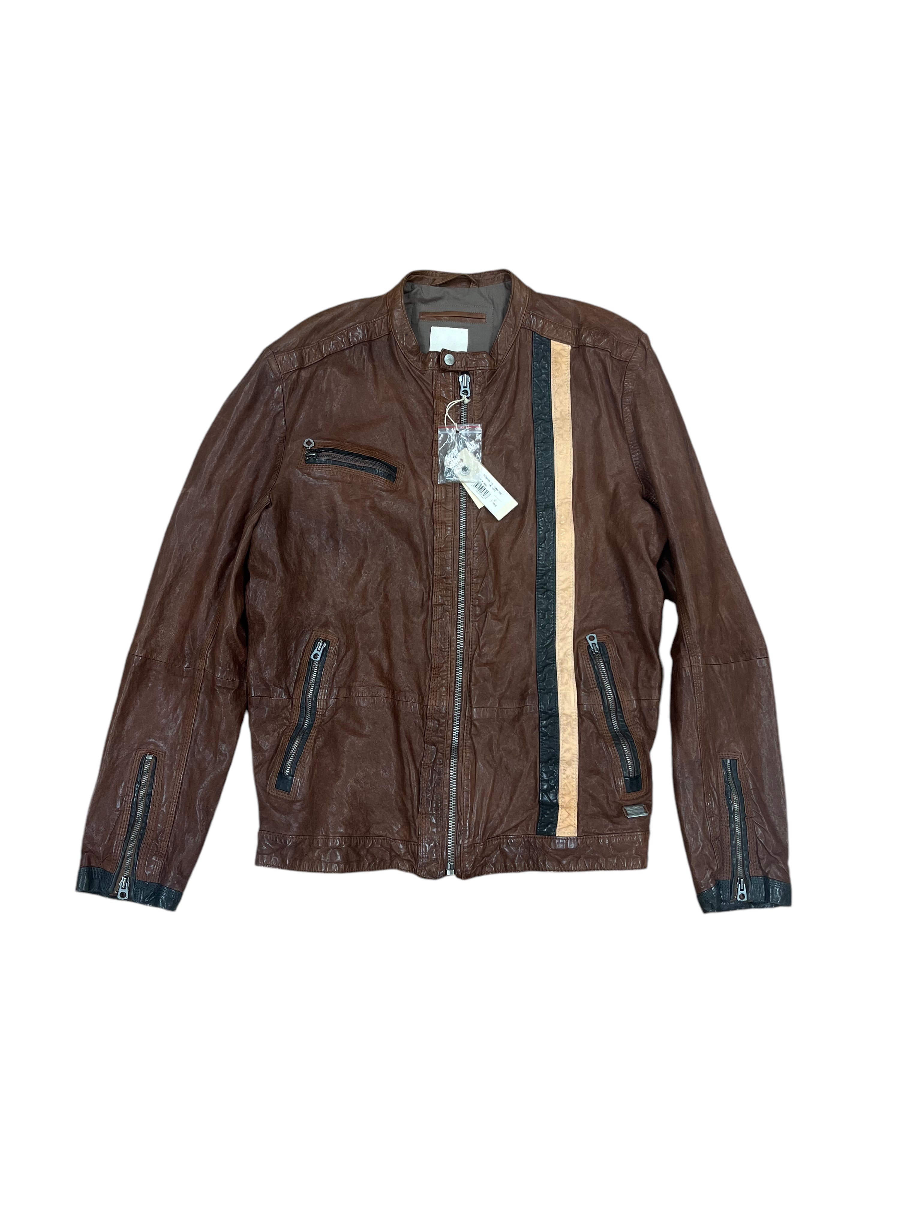 Diesel outlets leather jacket