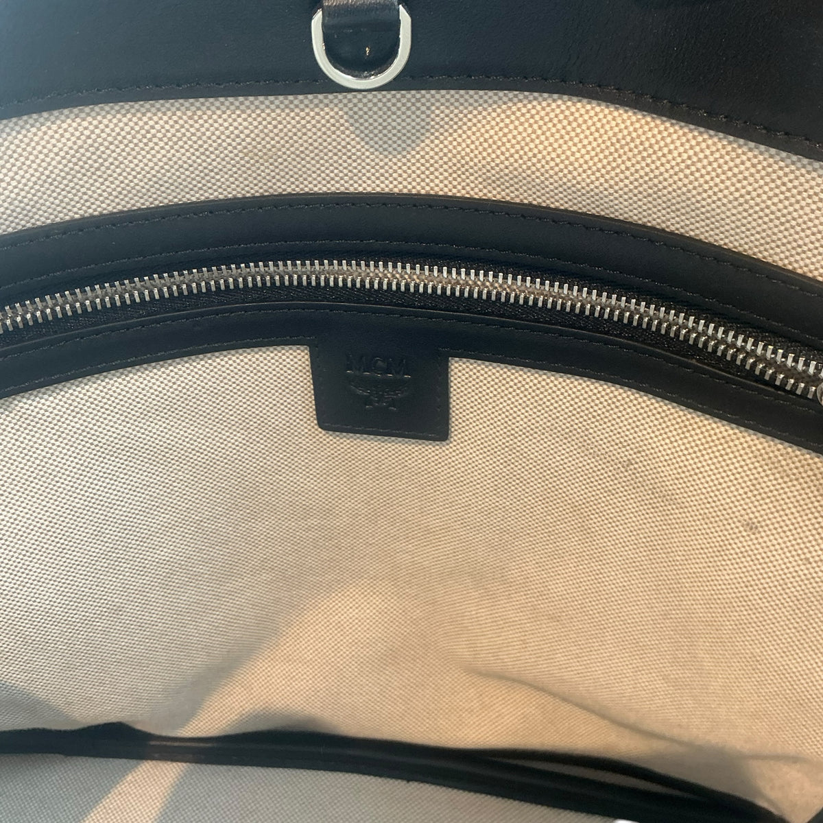 MCM Delmy Visetos Medium Shopper Tote Bag – Black