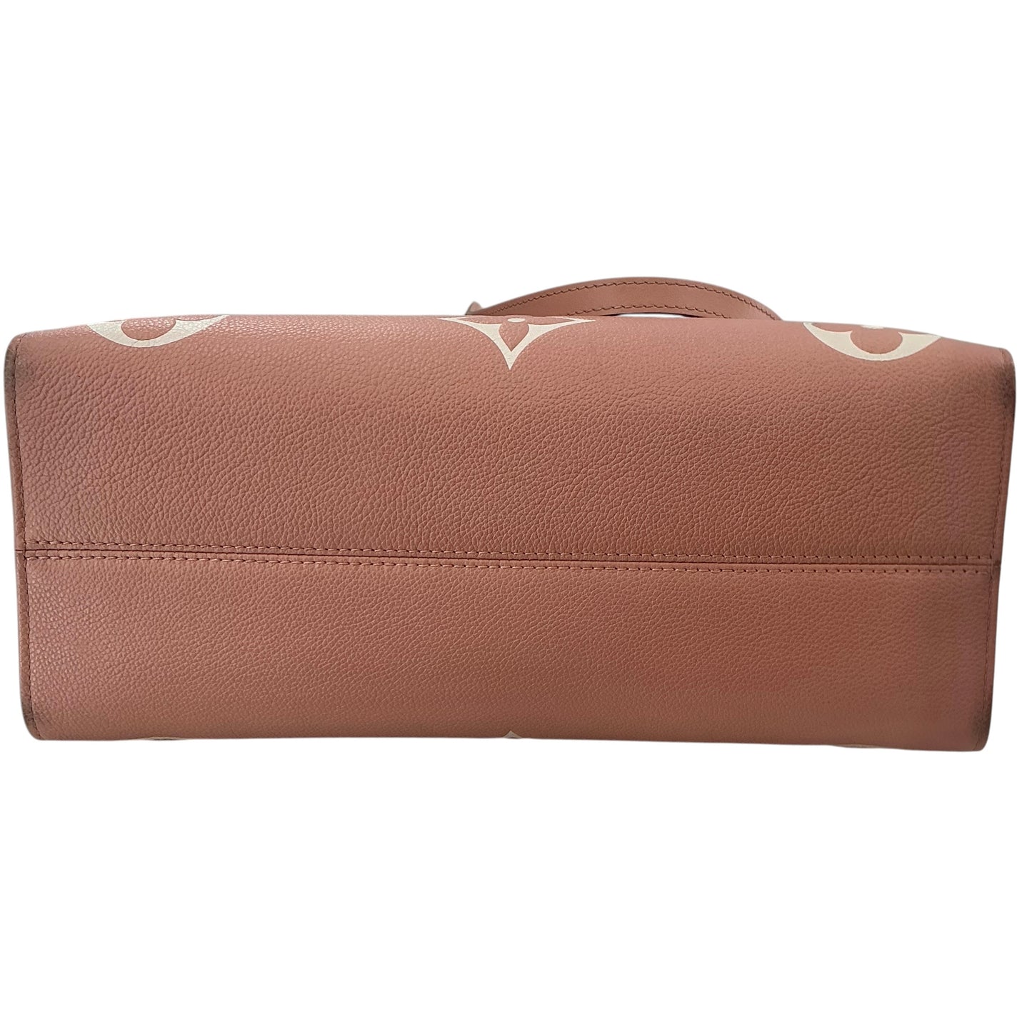 Louis Vuitton Monogram Empreinte Giant OnTheGo MM Rose Trianon Crème Tote Bag