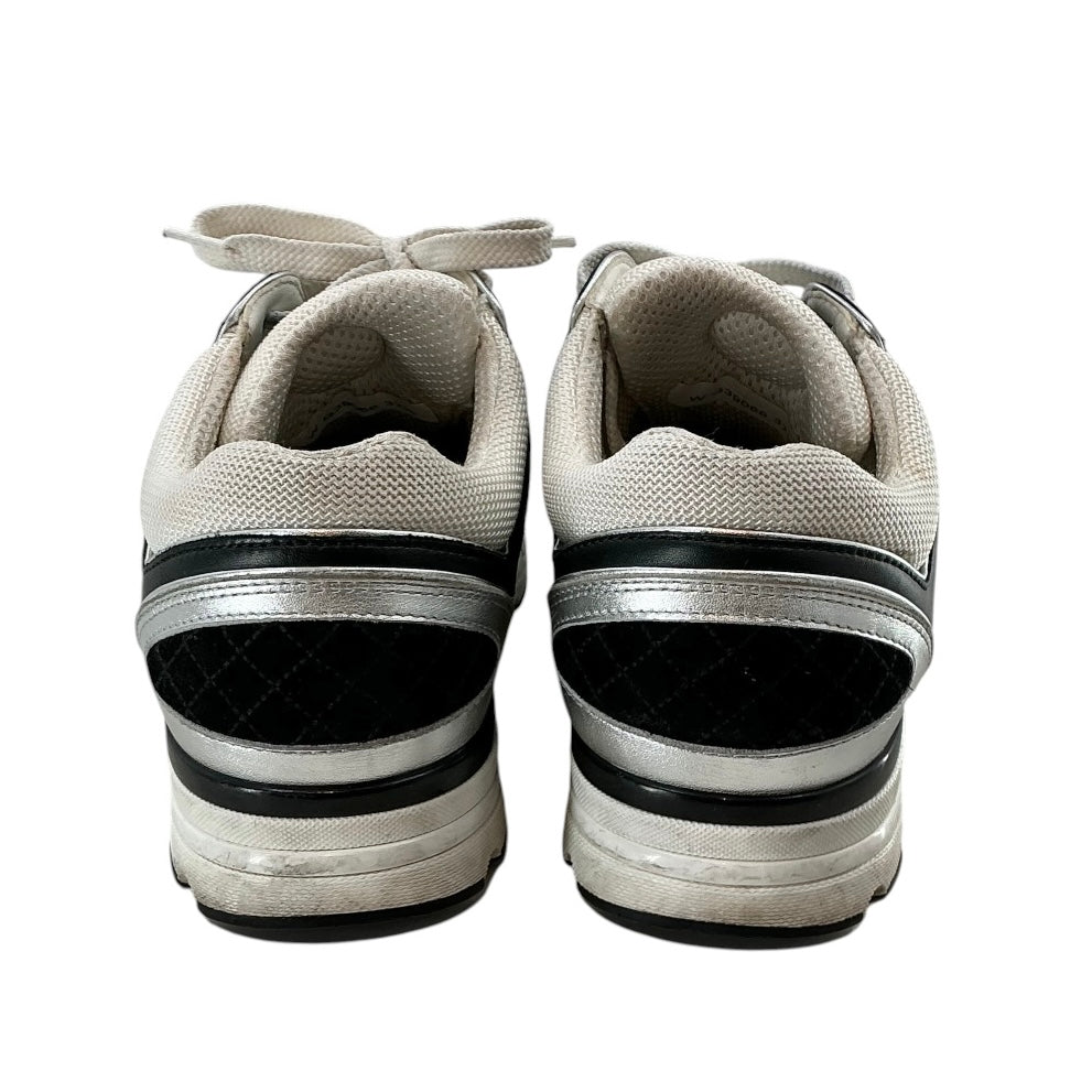 Chanel CC Logo Mesh and Laminated Leather Low-Top Sneakers