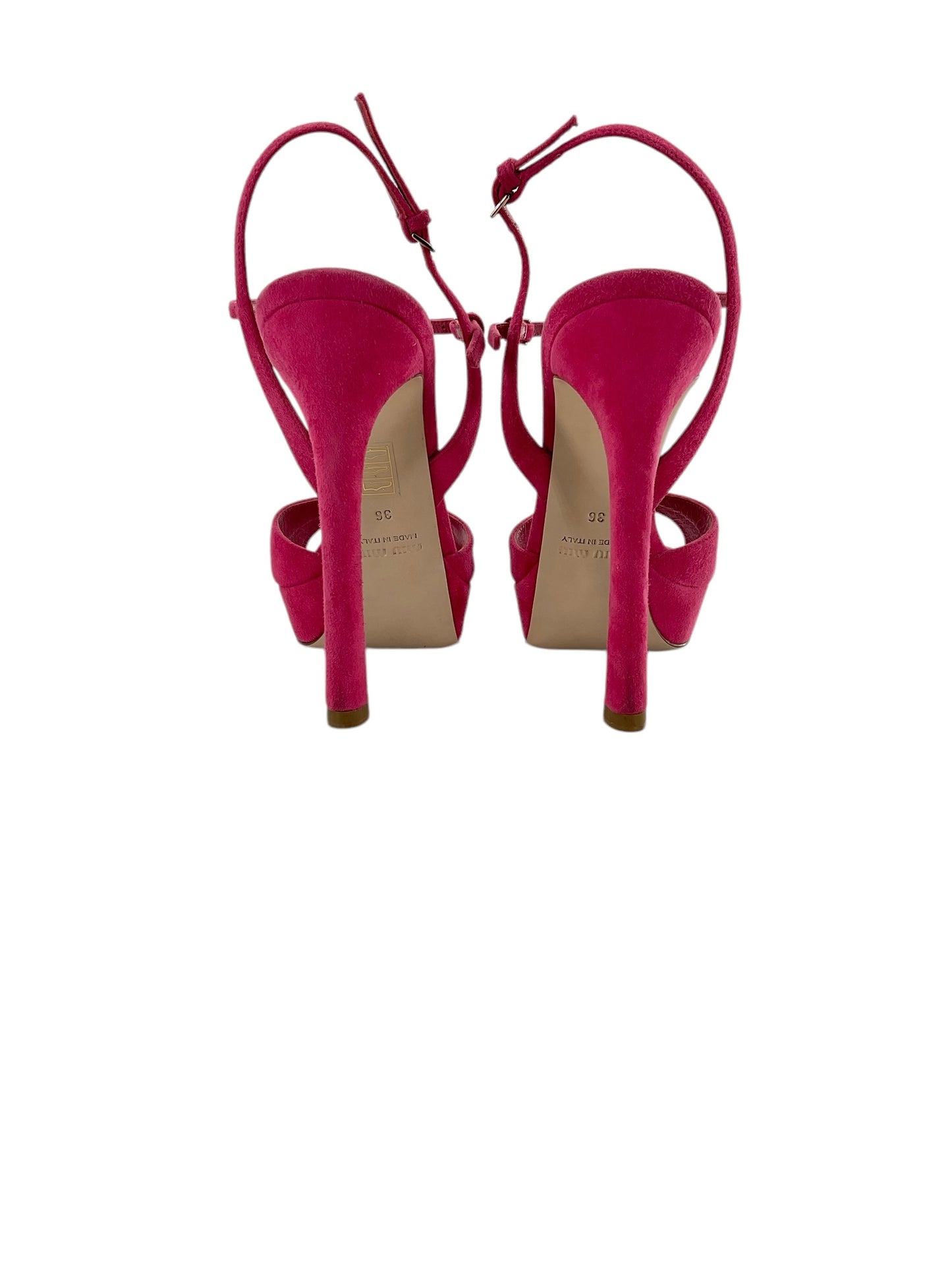 Miu Miu Peony Suede Slingback Sandals