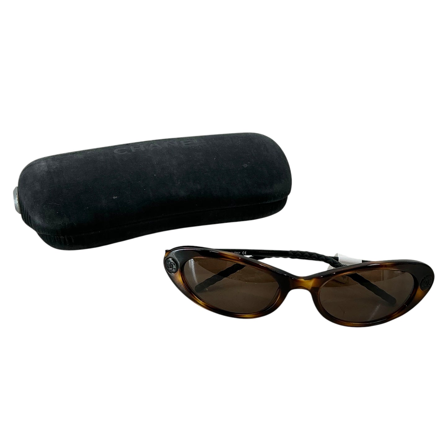 Chanel Tortoiseshell Oval Cat-Eye Sunglasses