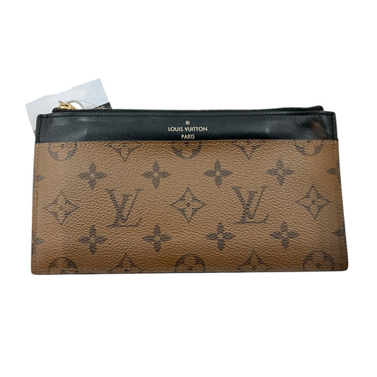 Louis Vuitton Slim Purse – Monogram Reverse Canvas & Black Leather