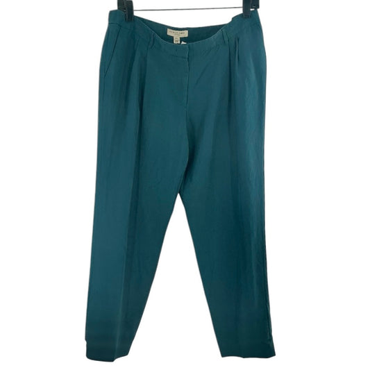 Burberry Emerald Green Pleated Trousers