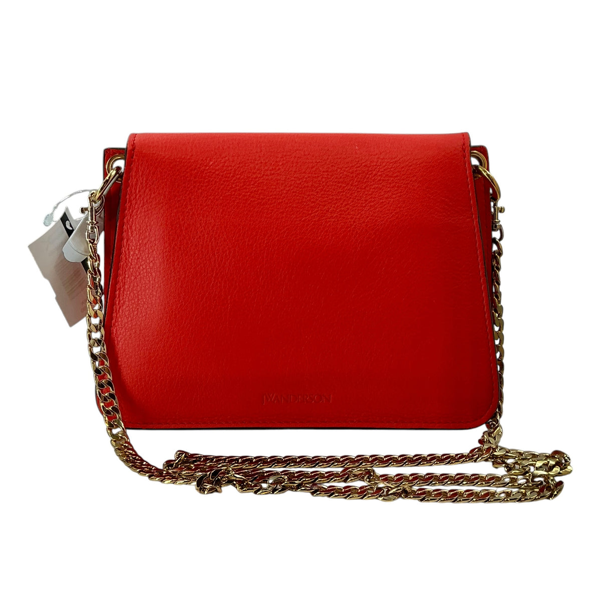 JW Anderson Mini Pierce Red Leather Chain Crossbody Bag