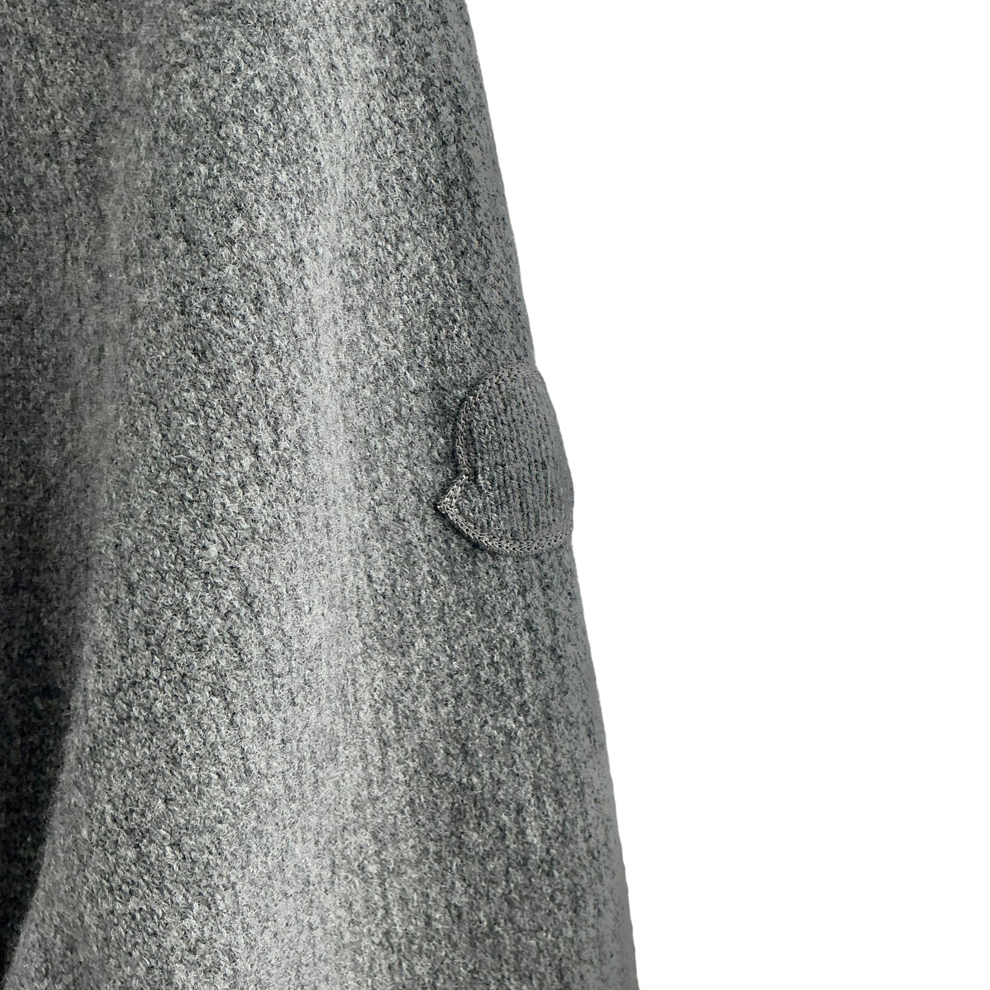 Moncler Grey Wool & Cashmere Raglan Crewneck Sweater