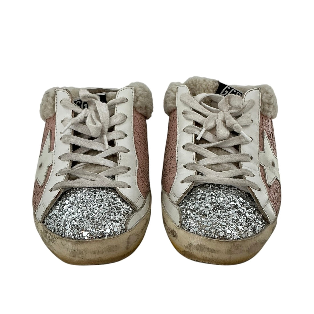 Golden Goose Super-Star Sabot Glitter Pink Sneakers