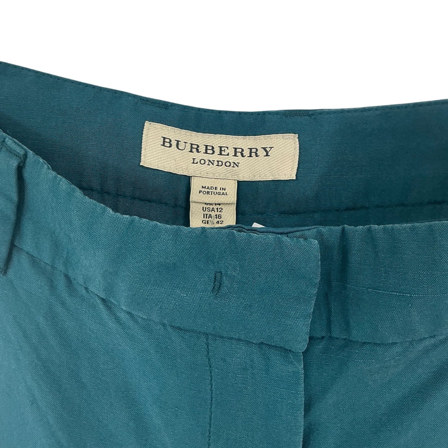 Burberry Emerald Green Pleated Trousers