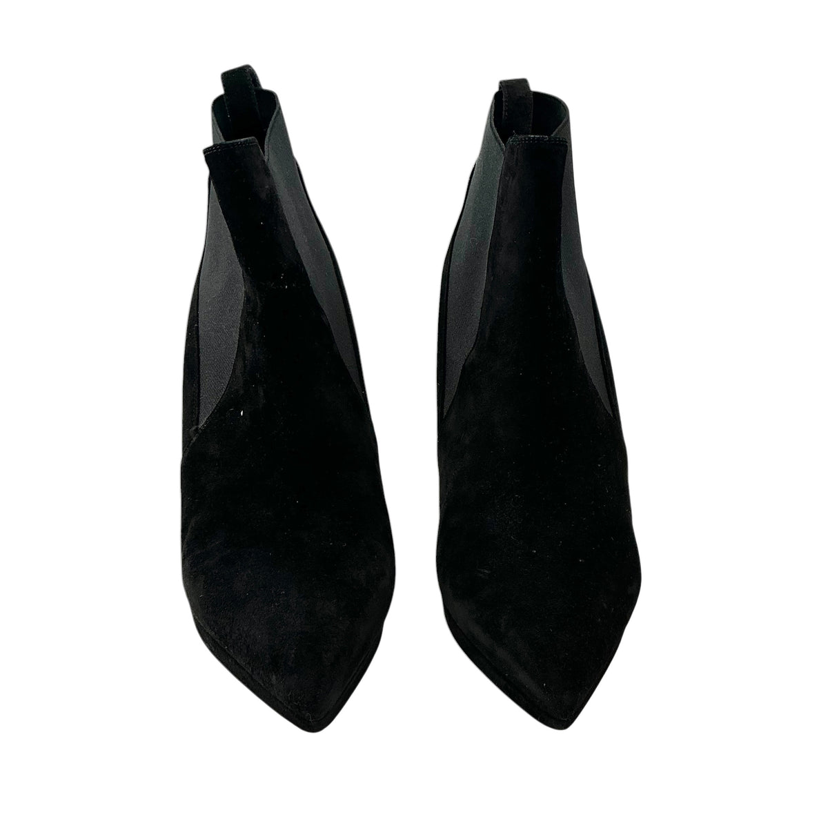 Christian Louboutin Crochinetta Black Suede Chelsea Ankle Booties