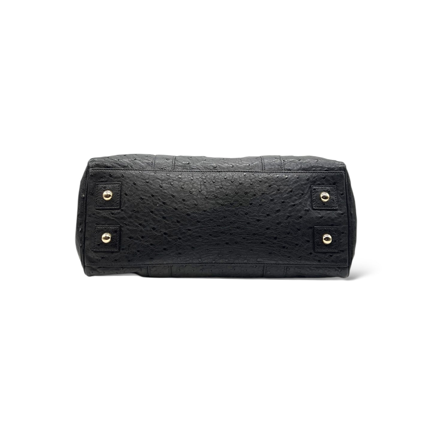 Mulberry Classic Bayswater in Black Ostrich Leather with Gold Hardware