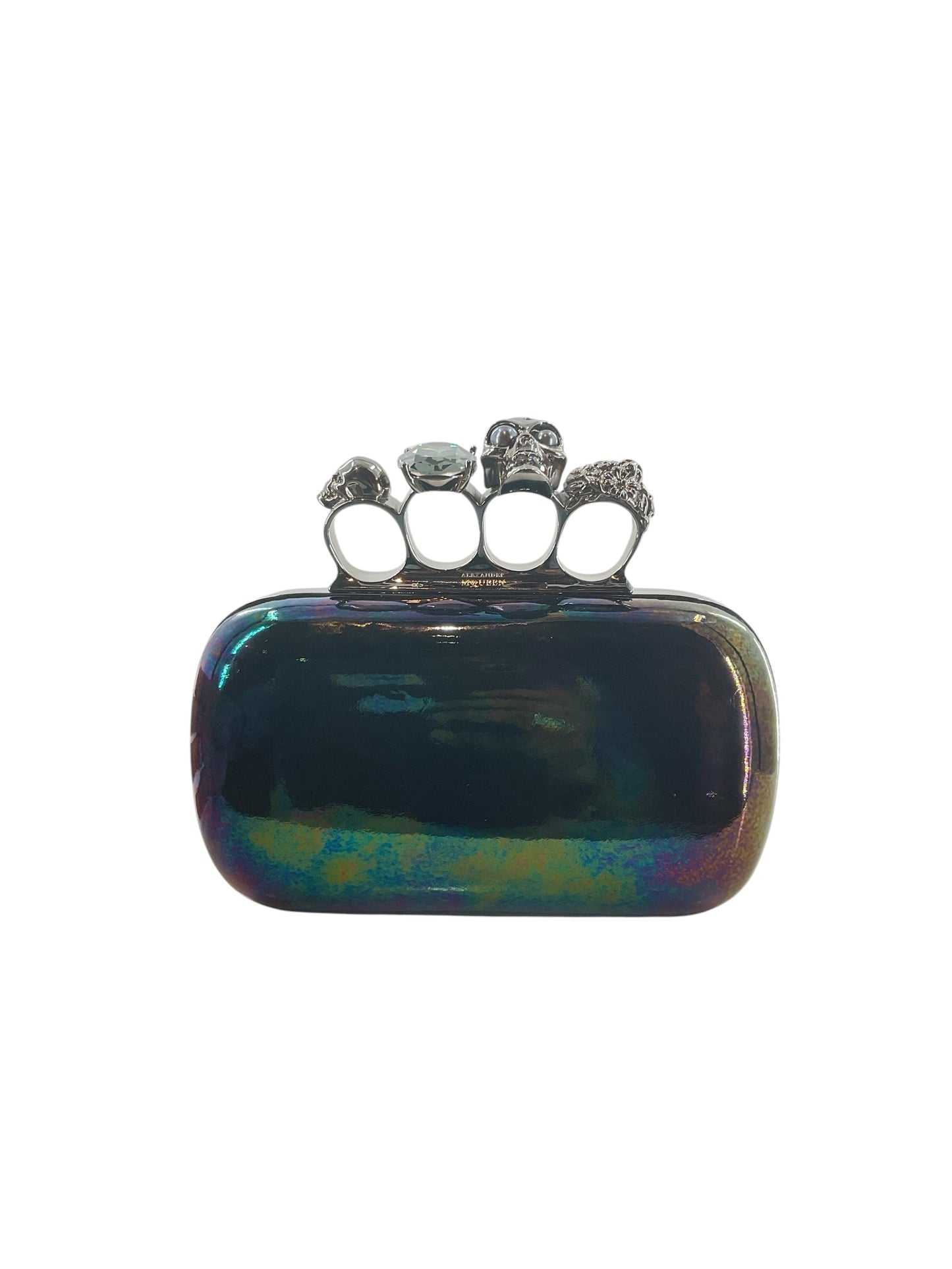 Alexander McQueen Oil Slick Knuckle Duster Box Clutch