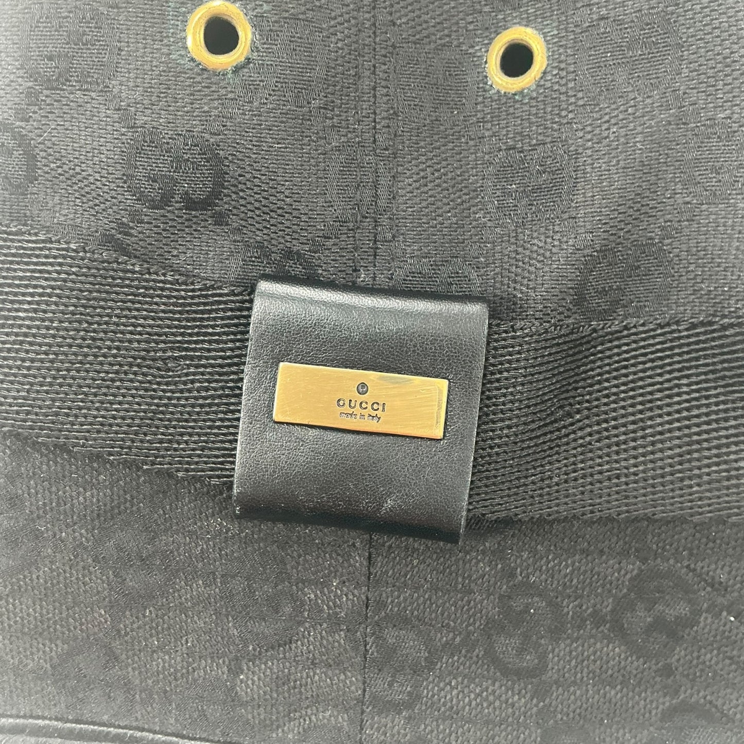 Gucci Black Cotton Fisherman Hat