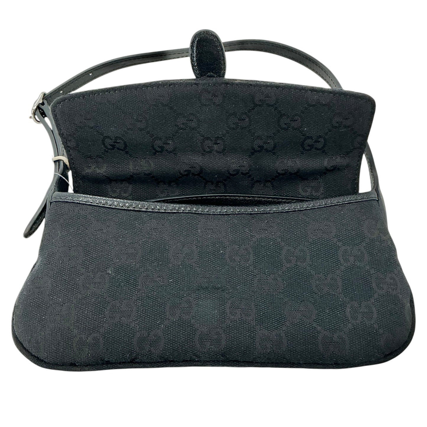 Gucci Jackie 1961 Mini Flap Pouch Bag – Black GG Monogram Canvas