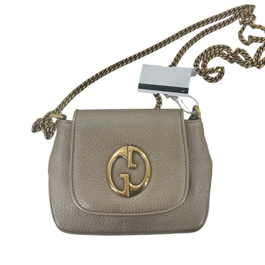 Gucci Small 1973 Pebbled Leather Chain Shoulder Bag