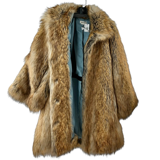 Zadig & Voltaire Shaggy Faux Fur Statement Coat Tan/Brown
