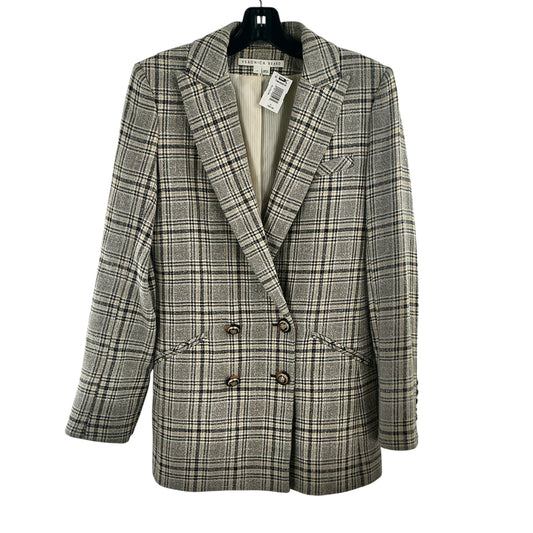 Veronica Beard Oria Plaid Double-Breasted Dickey Blazer