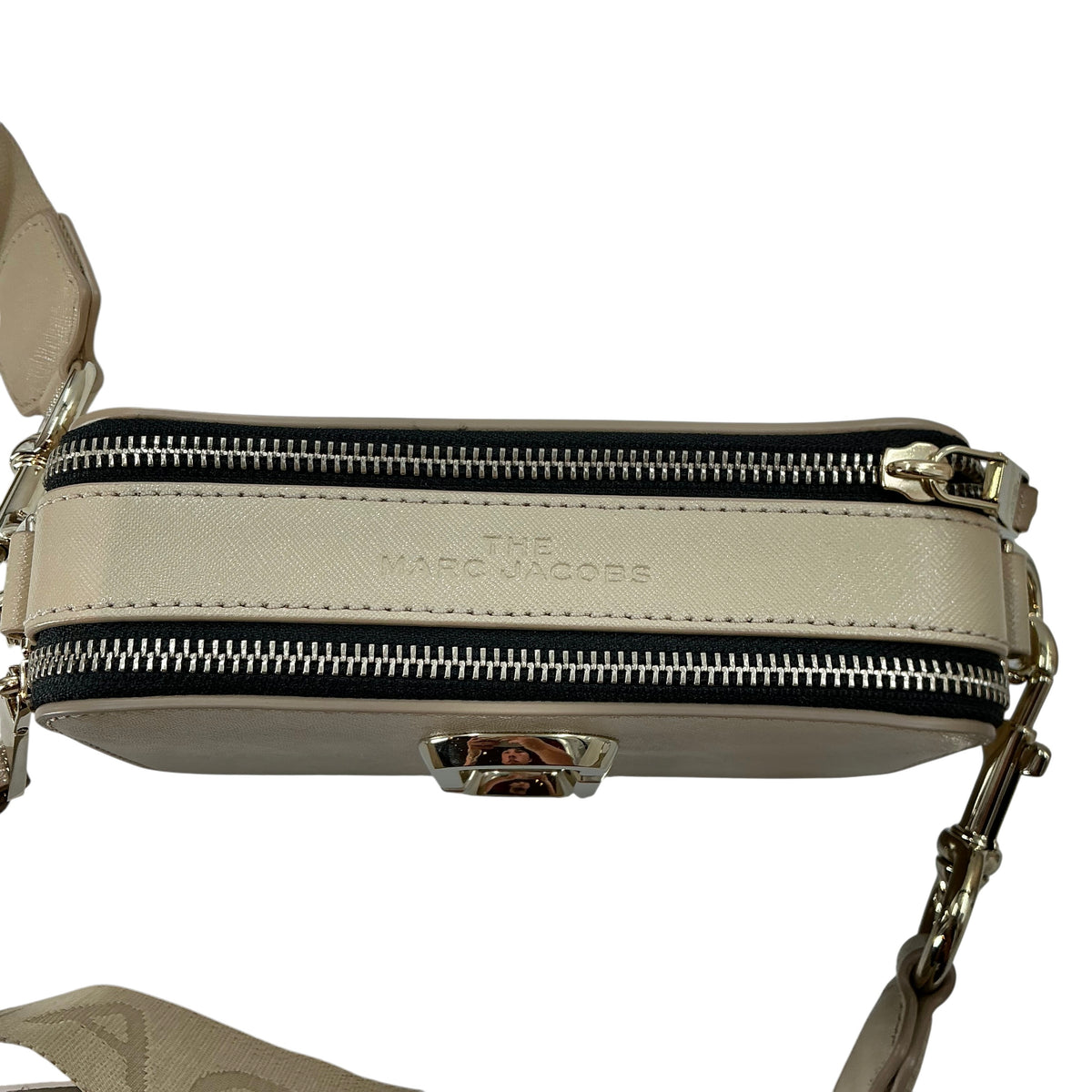 Marc Jacobs The Snapshot Crossbody Bag in Khaki – Saffiano Leather