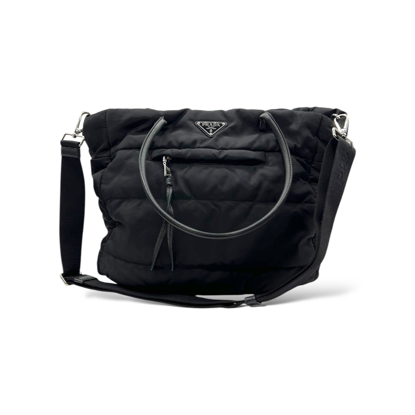 Prada Nylon Bomber Black Tote