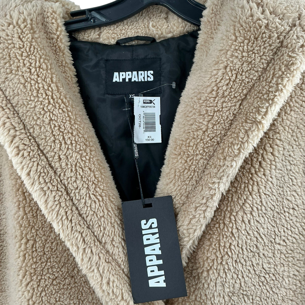 APPARIS Goldie 4.0 Hooded Faux Fur Teddy Coat - Beige