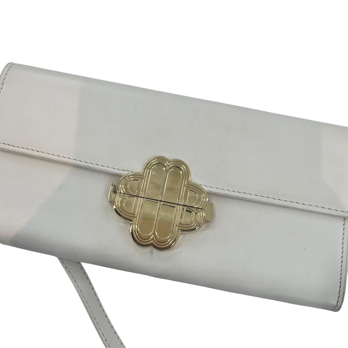 Maje Leather Bag With Clover Clasp