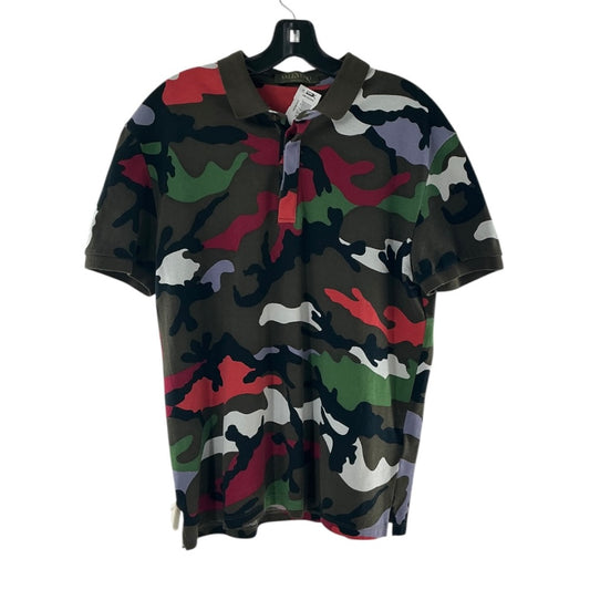Valentino Multi-Color Camo Short Sleeve Polo Shirt