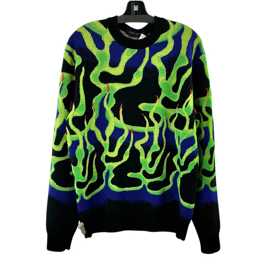 Louis Vuitton Thorn Flames Graphic Jacquard Wool Knit Sweater