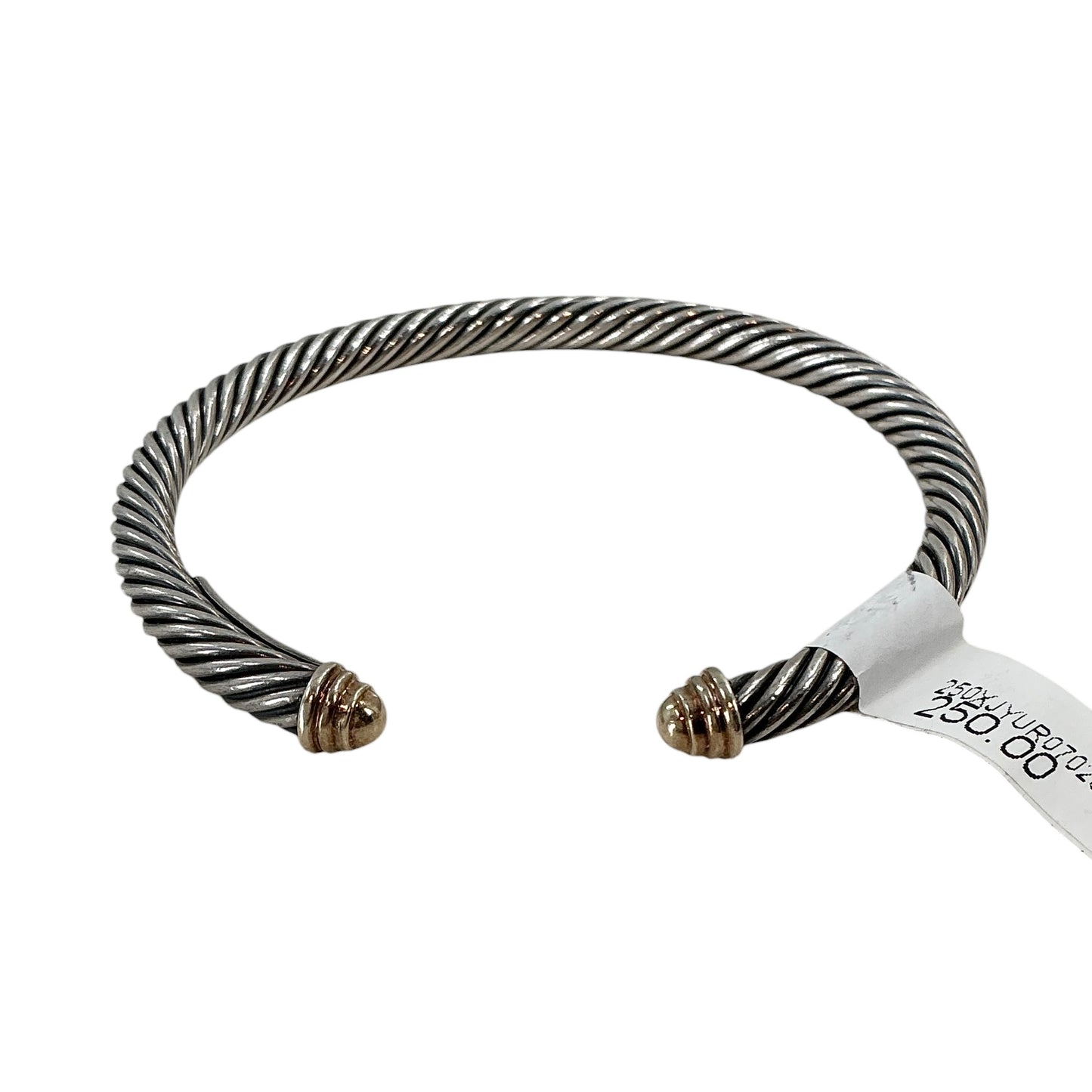 David Yurman Classic Cable 5mm Cuff Bracelet in Sterling Silver and 14K Gold