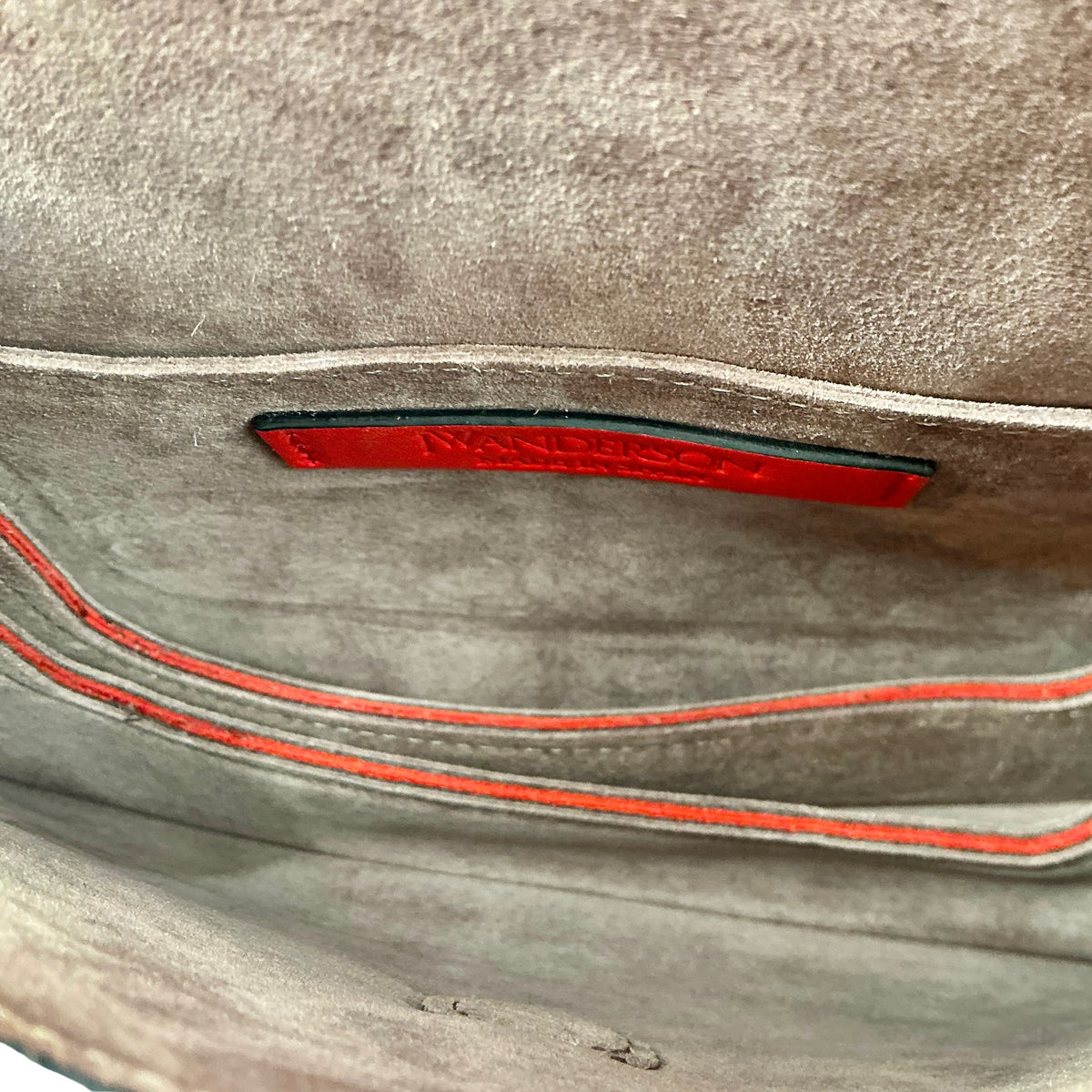 JW Anderson Mini Pierce Red Leather Chain Crossbody Bag