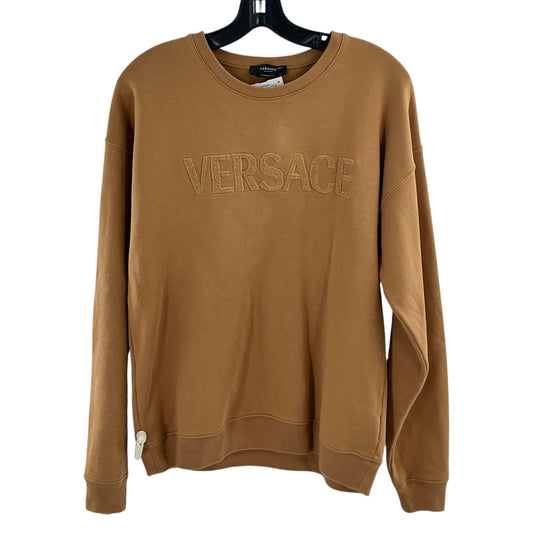 Versace Logo Embroidered Cotton-Jersey Sweatshirt