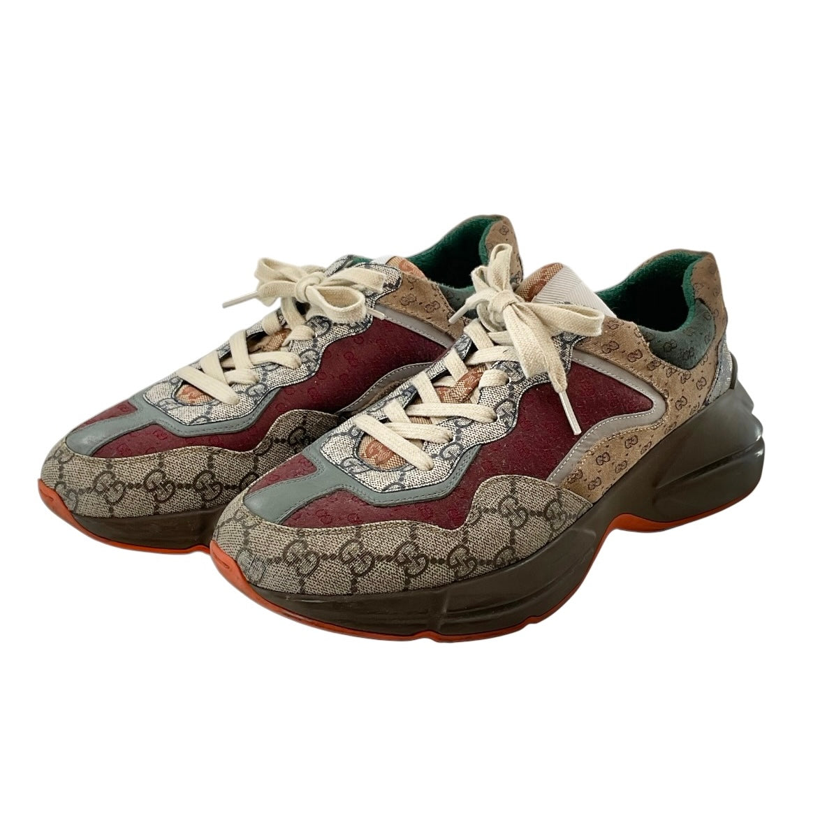 Gucci Rhyton GG Supreme Mixed Fabric Sneakers