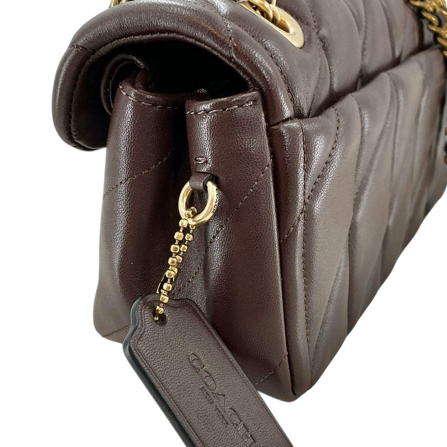 COACH Tabby Shoulder Bag 20 With Pillow Quilting – Maple / Dark Brown