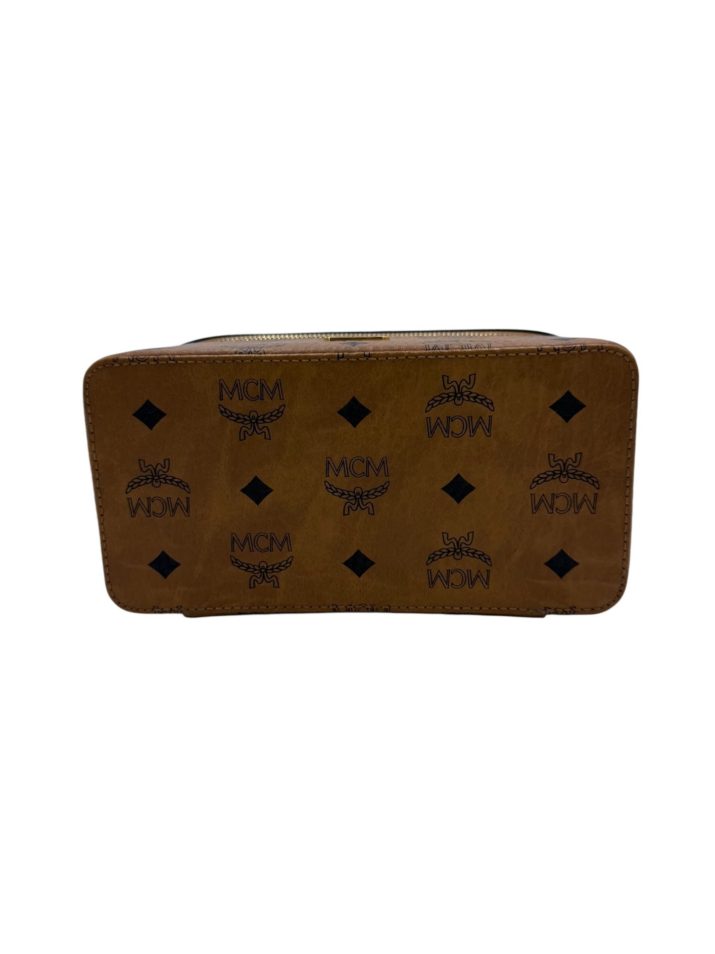 MCM Cognac Visetos Vanity Case