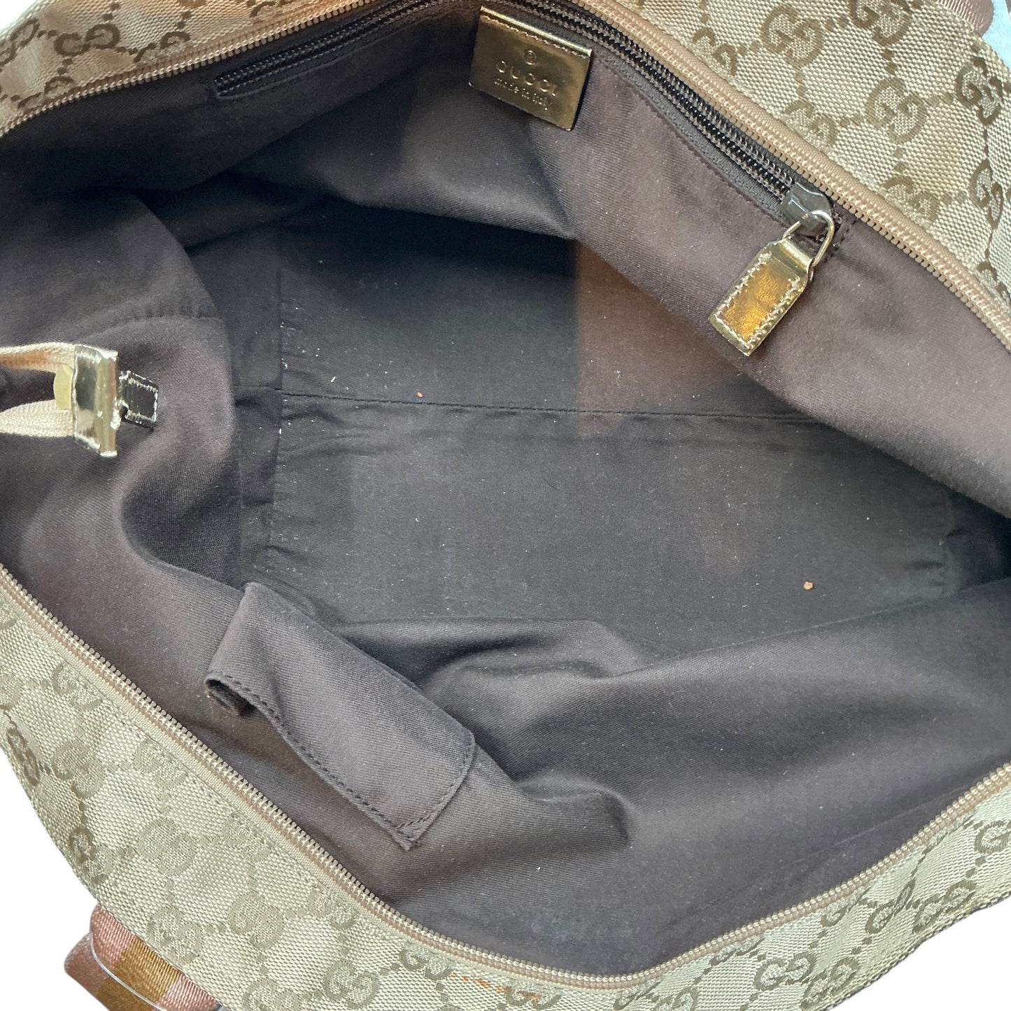 Gucci Original GG Monogram Canvas Medium Web Handle Tote