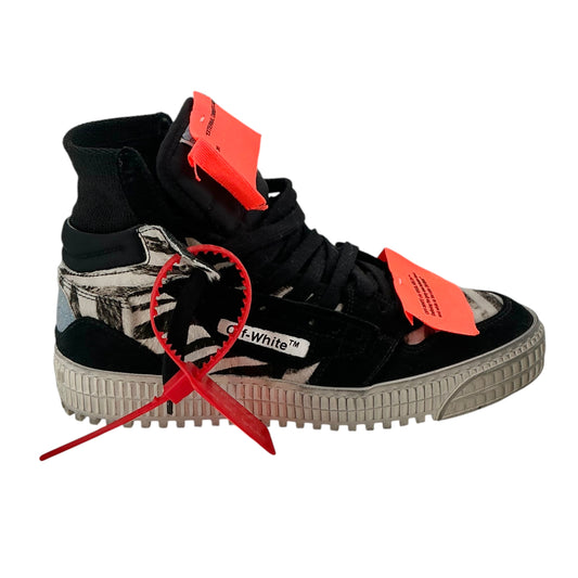 Off-White Court 3.0 High-Top Sneakers Zebra Print