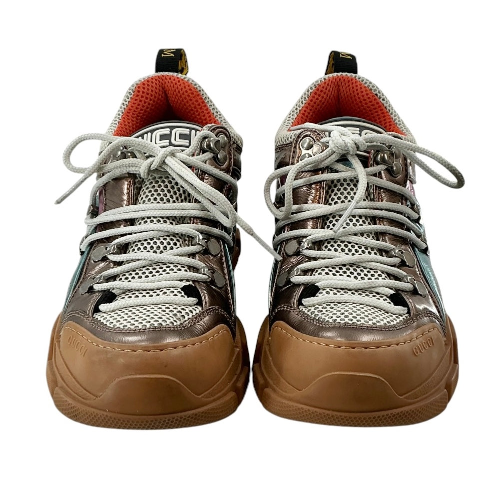Gucci Flashtrek Metallic Leather & Mesh Sneakers