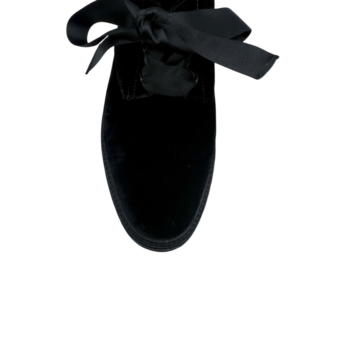 Saint Laurent Army Lace-up Velvet Shoes