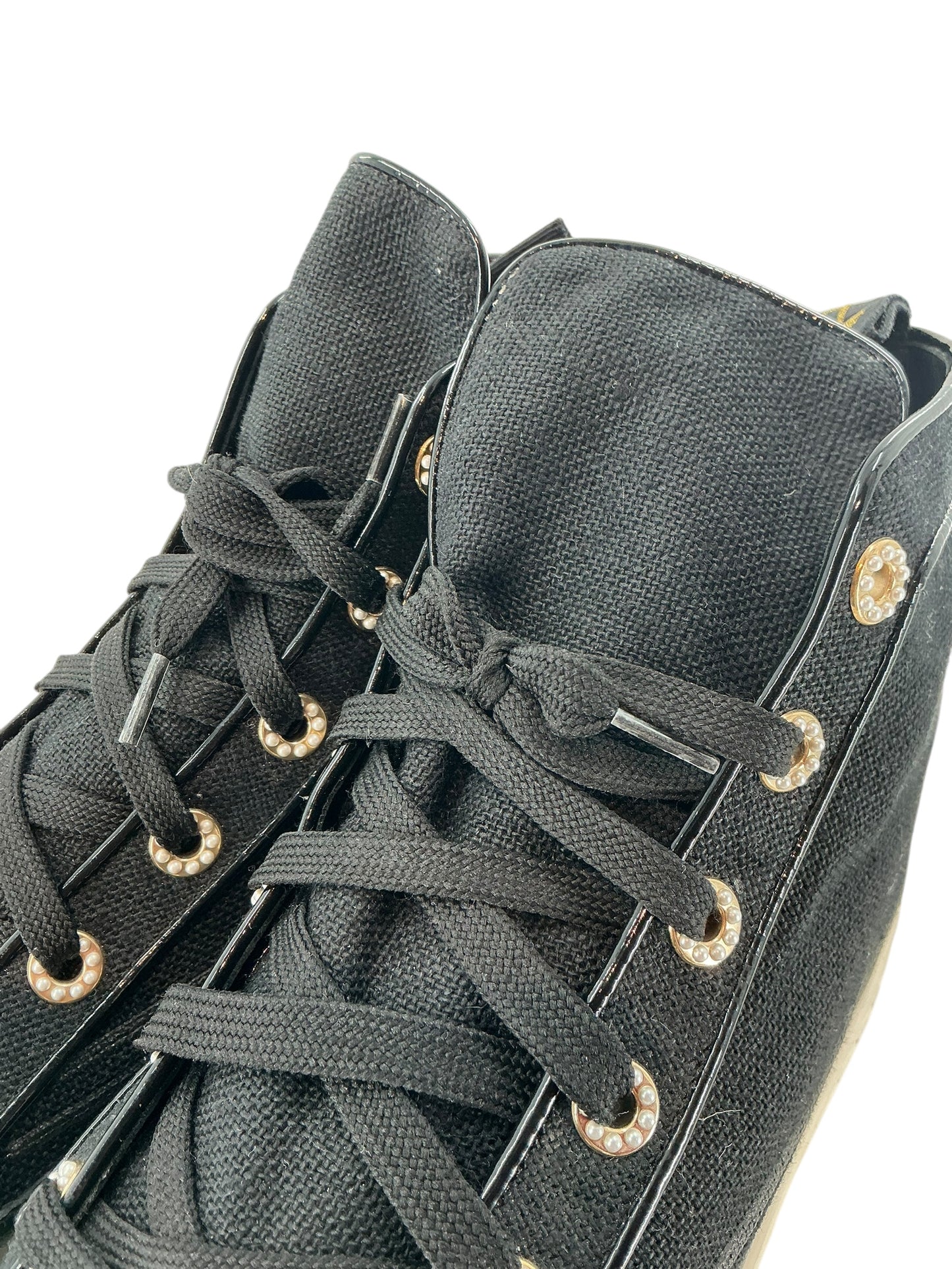 Chanel High Top Anchor Canvas Sneakers