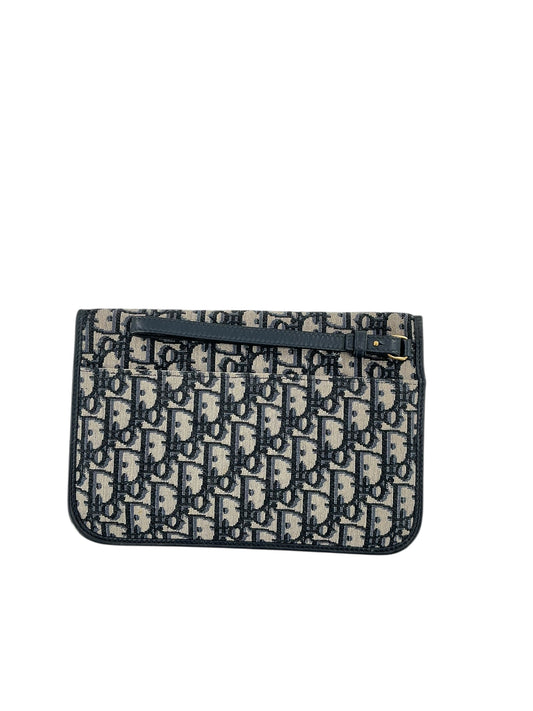 Christian Dior Oblique Flap Pouch Clutch