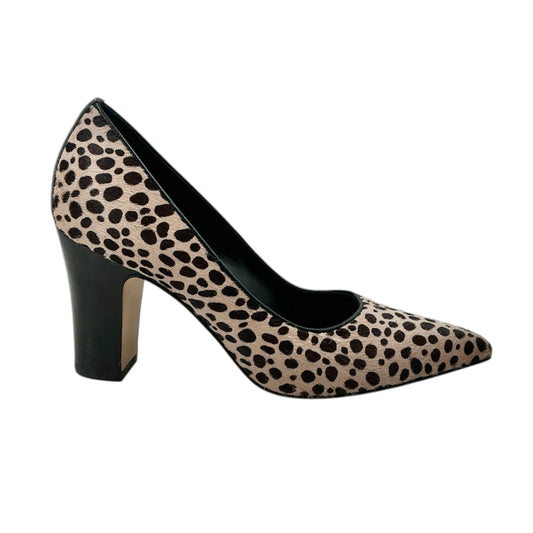 Manolo Blahnik Leopard-Print Calf Hair Block Heel Pumps