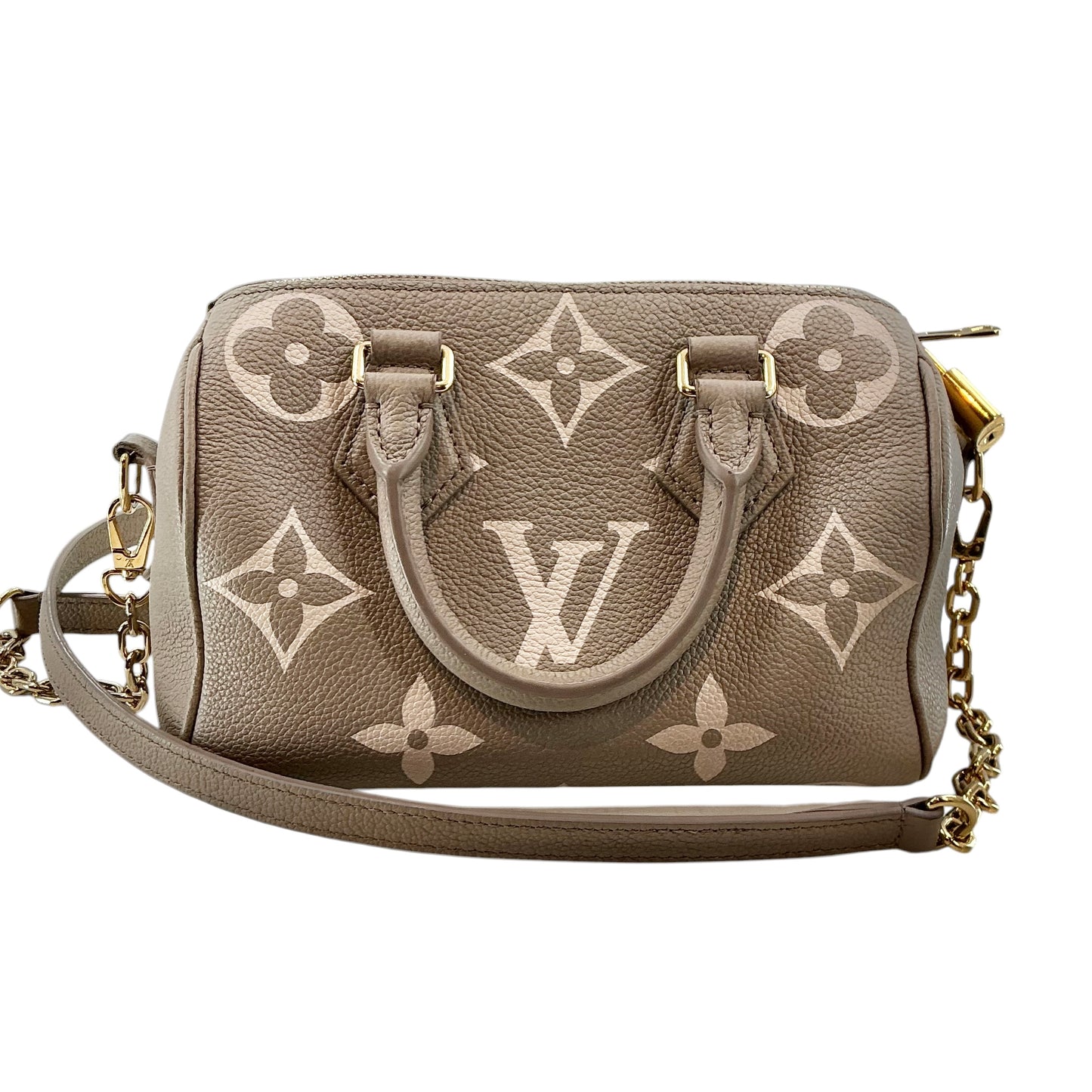 Louis Vuitton Bicolor Monogram Empreinte Speedy Bandoulière 20 – Tourterelle / Crème