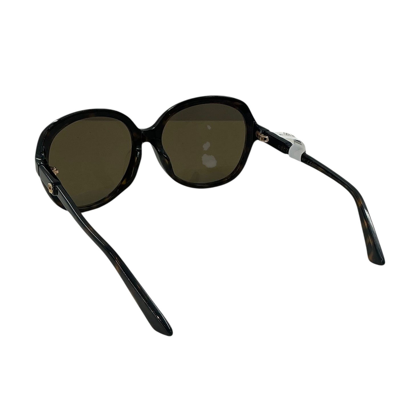 Gucci Women’s GG0489SA Dark Havana / Tortoise Oversized Round Sunglasses