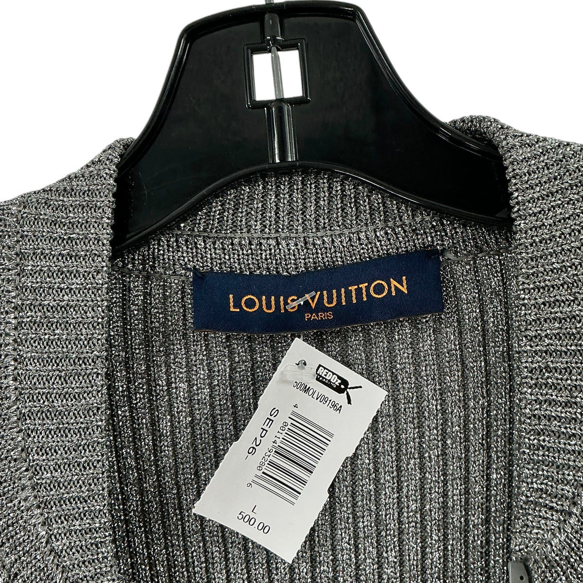 Louis Vuitton Grey Ribbed Knit Utility Vest (Unisex)