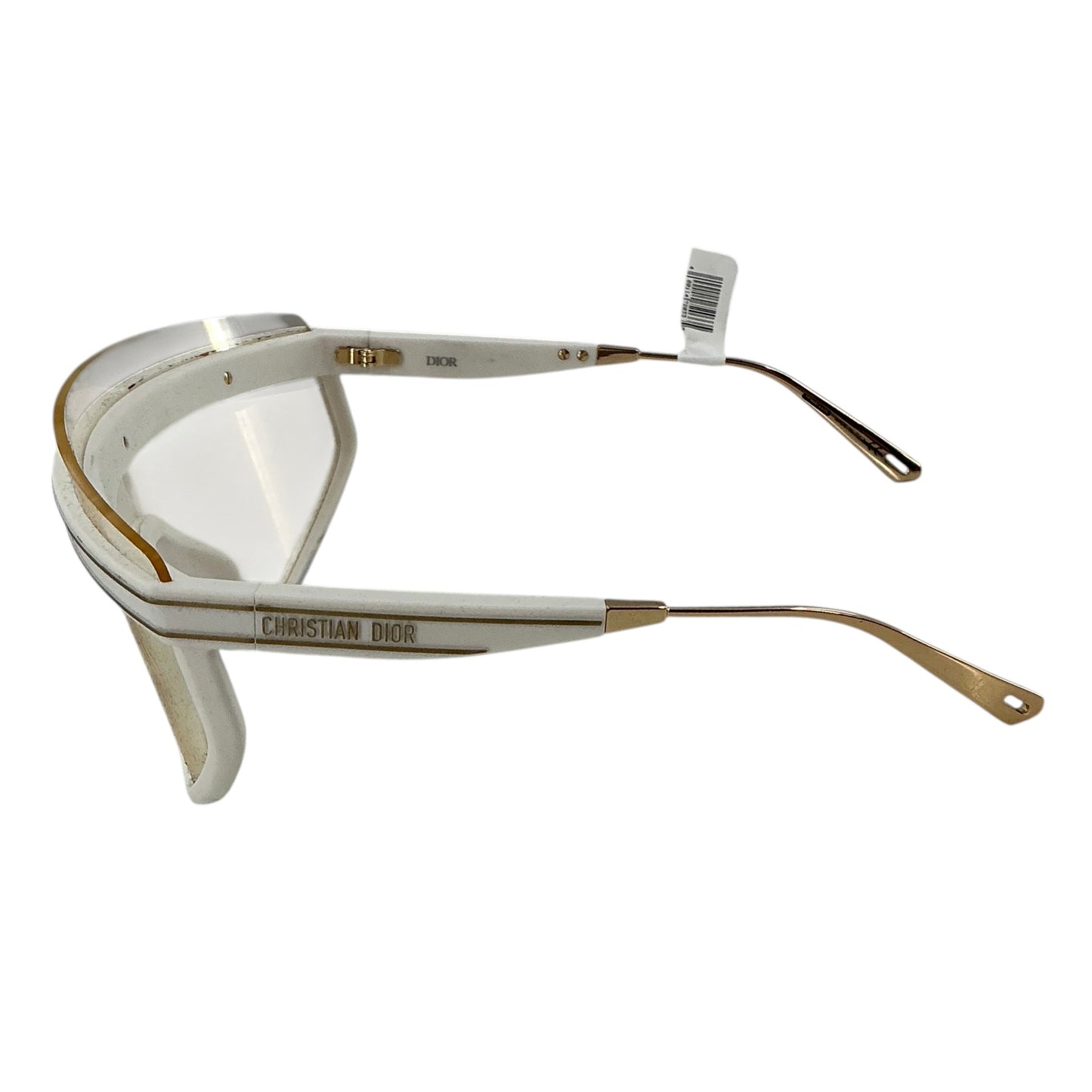 Christian Dior DiorClub M2U White Gold Clear Mirror Mask Sunglasses