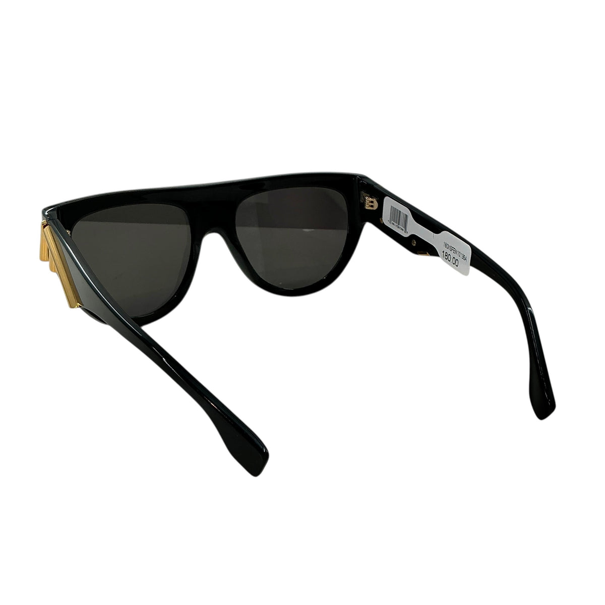 Fendi First FE40150I Black Acetate Shield Flat-Top Sunglasses