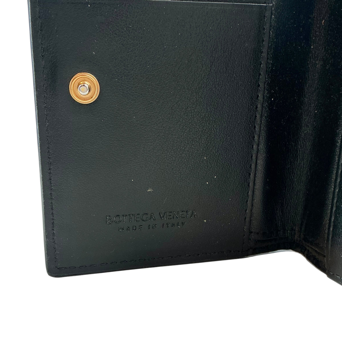 Bottega Veneta Intrecciato Small Bi-Fold Zip Leather Wallet - Black